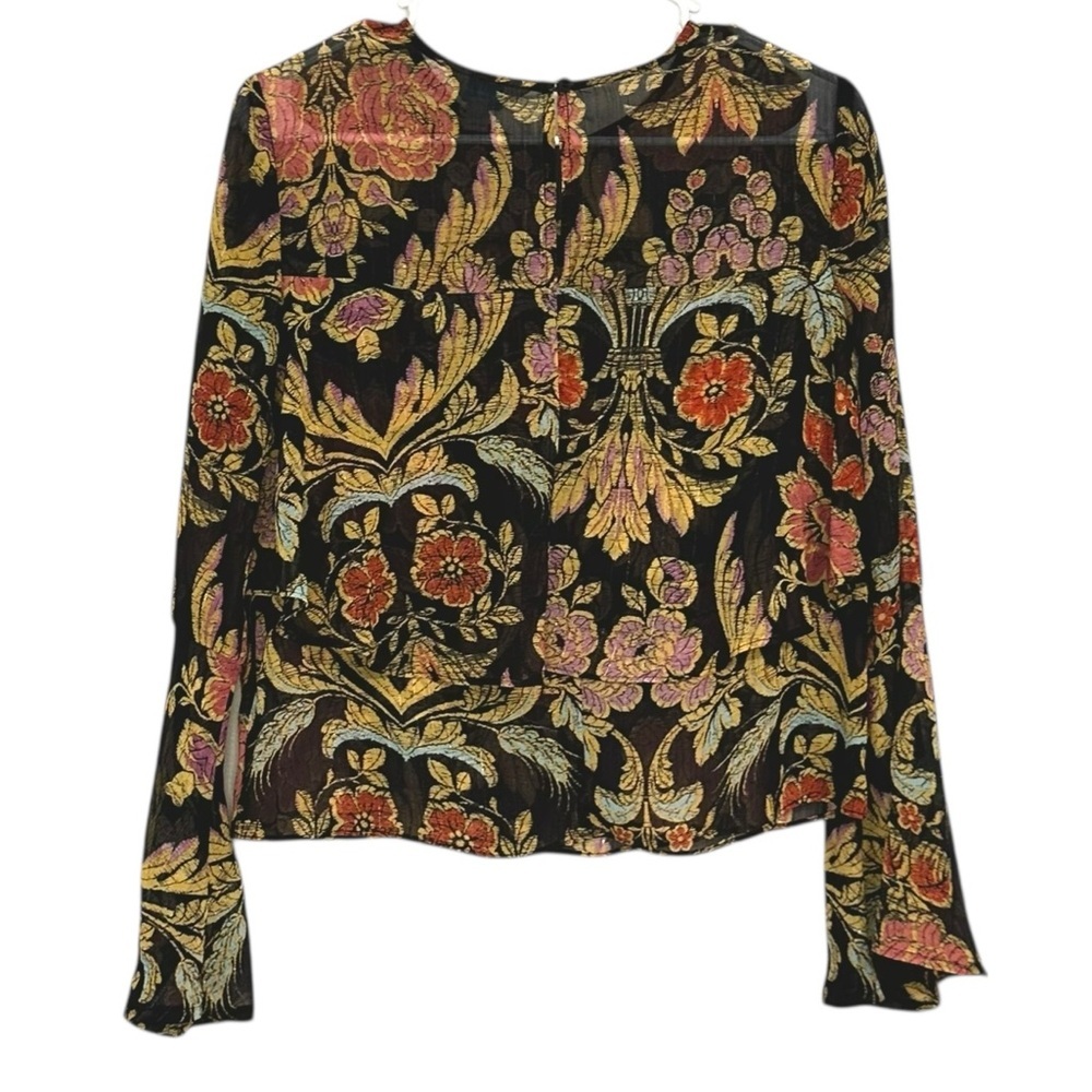 Belle Sky Floral Blouse S - Picture 5 of 6